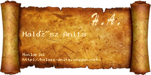 Halász Anita névjegykártya